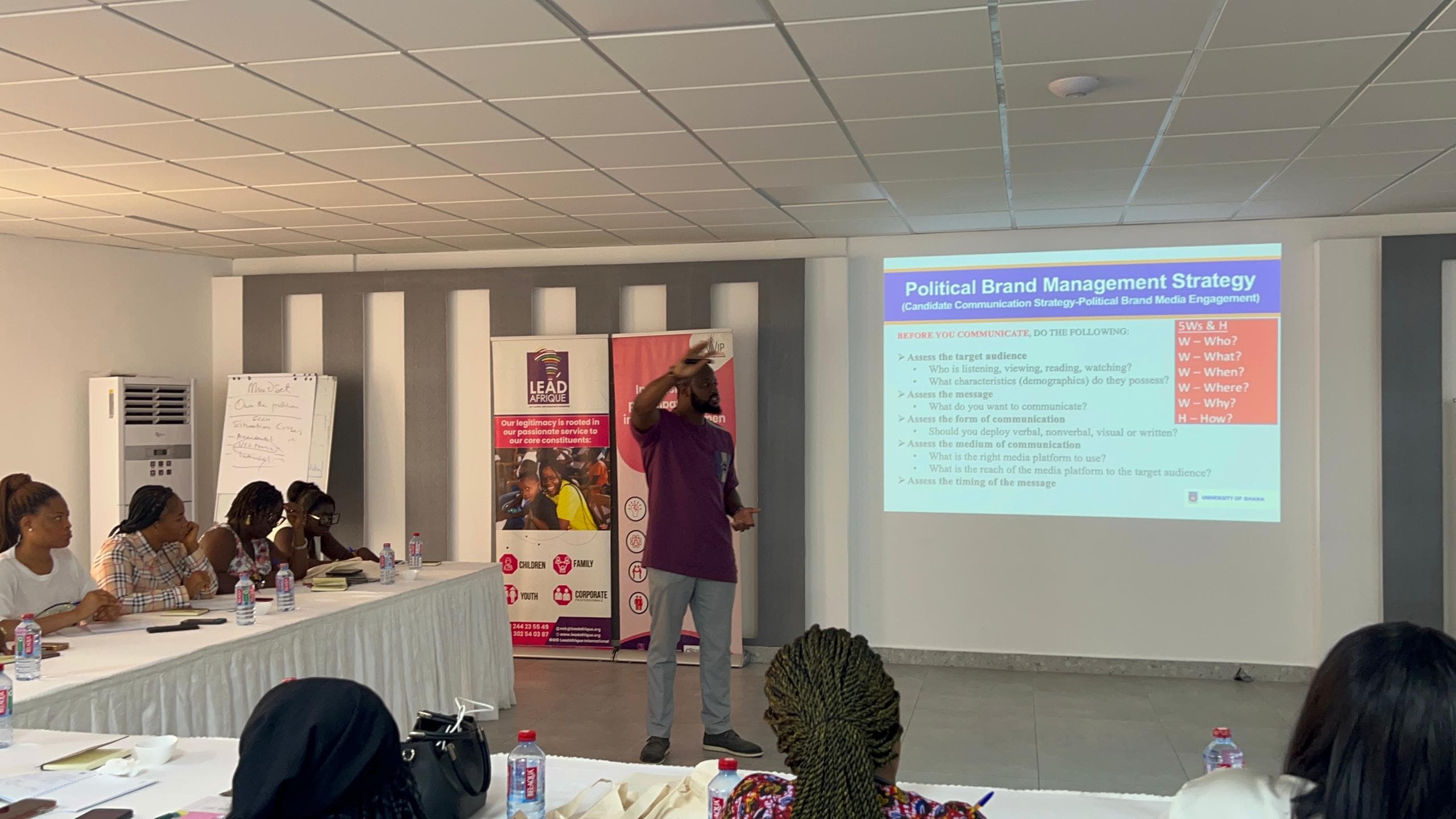 Prof. Kobby Mensah and fellow panellists at an Empowering Women in Politics (EWiP) workshop