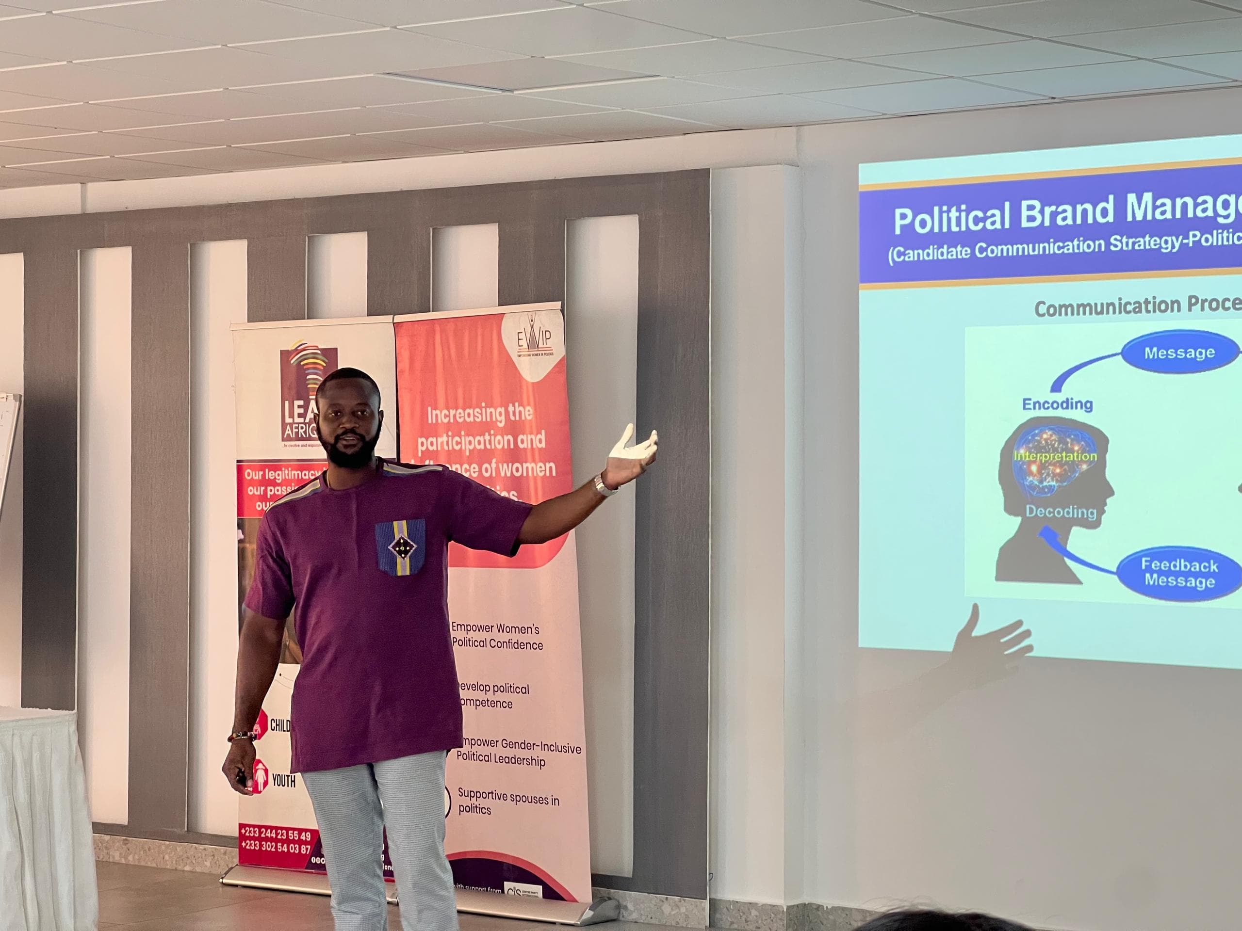 Prof. Kobby Mensah and fellow panellists at an Empowering Women in Politics (EWiP) workshop